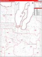 Grand Traverse, Mi Carrier Route Wall Map